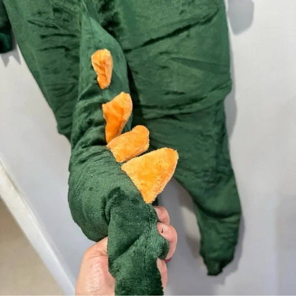 Green Dinosaur Onesie Costume Cosplay Cozy Size Medium - Picture 11 of 14